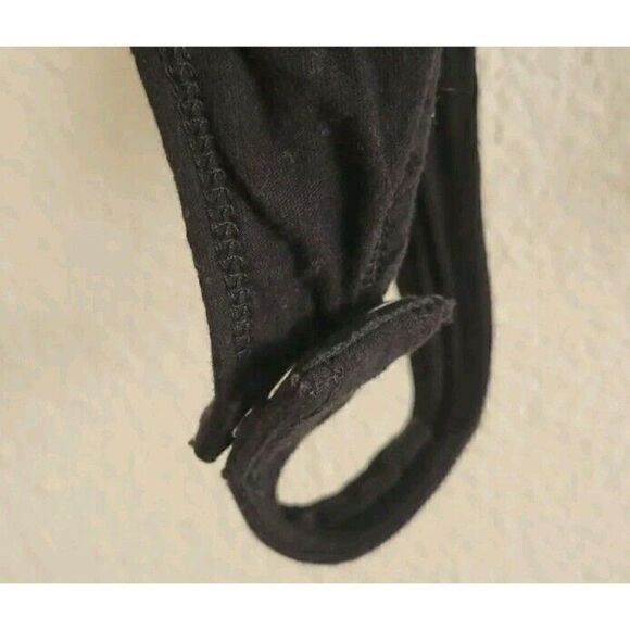 RE/DONE Black Ribbed Bodysuit Crewneck Long Sleeve Size XS - Picture 6 of 8